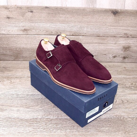* NIB * $495 Nordstrom ZELLI Italia 12 M Bordo Goatskin Suede * add $15 Trees main image 4